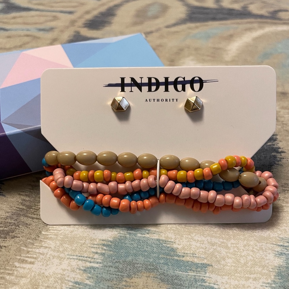 Indigo Authority - Monarch Pastel Bracelet & Earring Set
